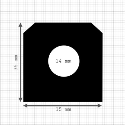 Luikenpakking | EPDM | 35 x 35 mm